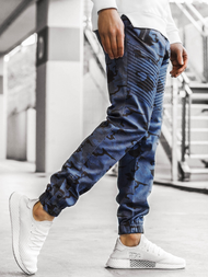 Штани чоловічі джоггери Темно-Синє/Камуфляж OZONEE A/0952