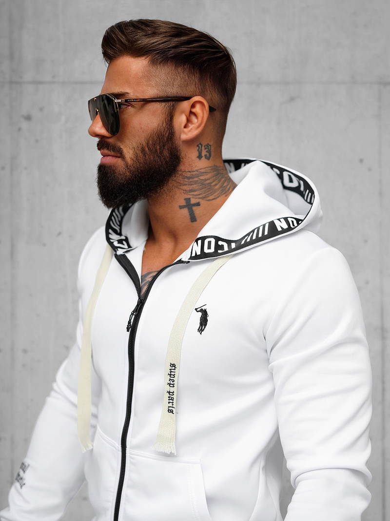 Komplet dresowy męski biały OZONEE O/LN11675