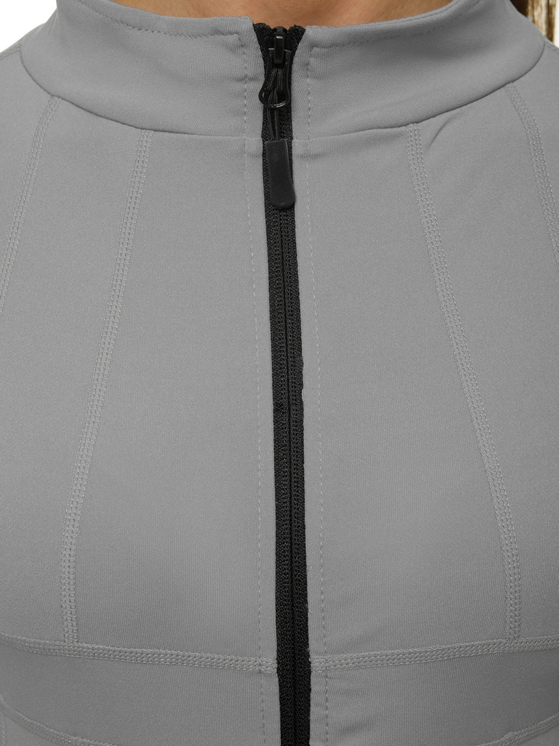 Bluza damska rozpinana szara OZONEE JS/HD151/3