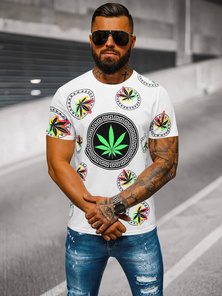 T-shirt męski biały OZONEE O/T135/1