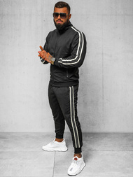 Komplet dresowy męski czarny OZONEE O/3C101/9