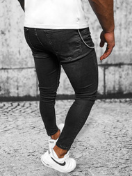 Spodnie jeansowe męskie czarne OZONEE O/MB460