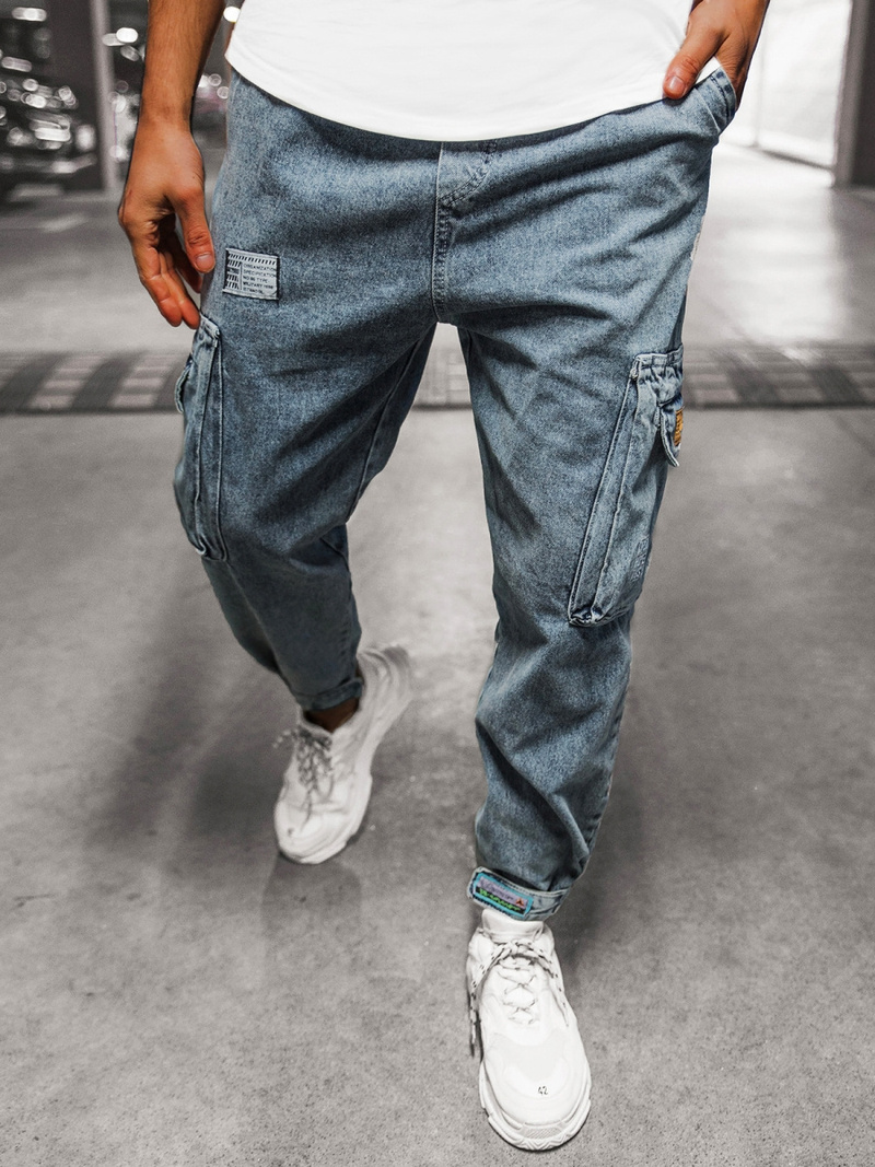 Штани чоловічі джоггери Синi OZONEE O/6207