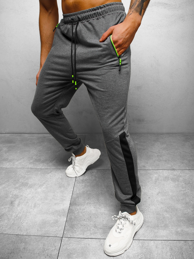 Штани спортивні чоловічі графіт OZONEE JS/68K10356