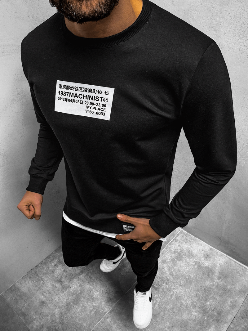 Bluza męska czarna OZONEE MACH/20372Z