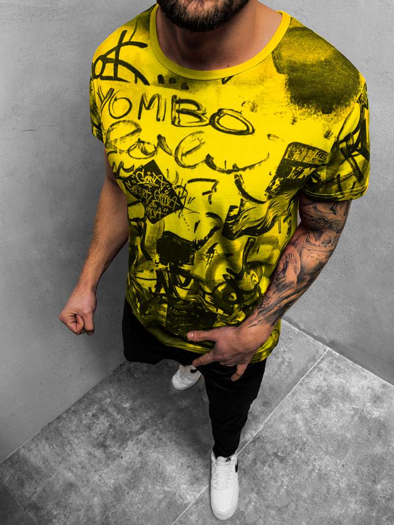 Футболка чоловіча Жовта OZONEE JS/KS1987Z