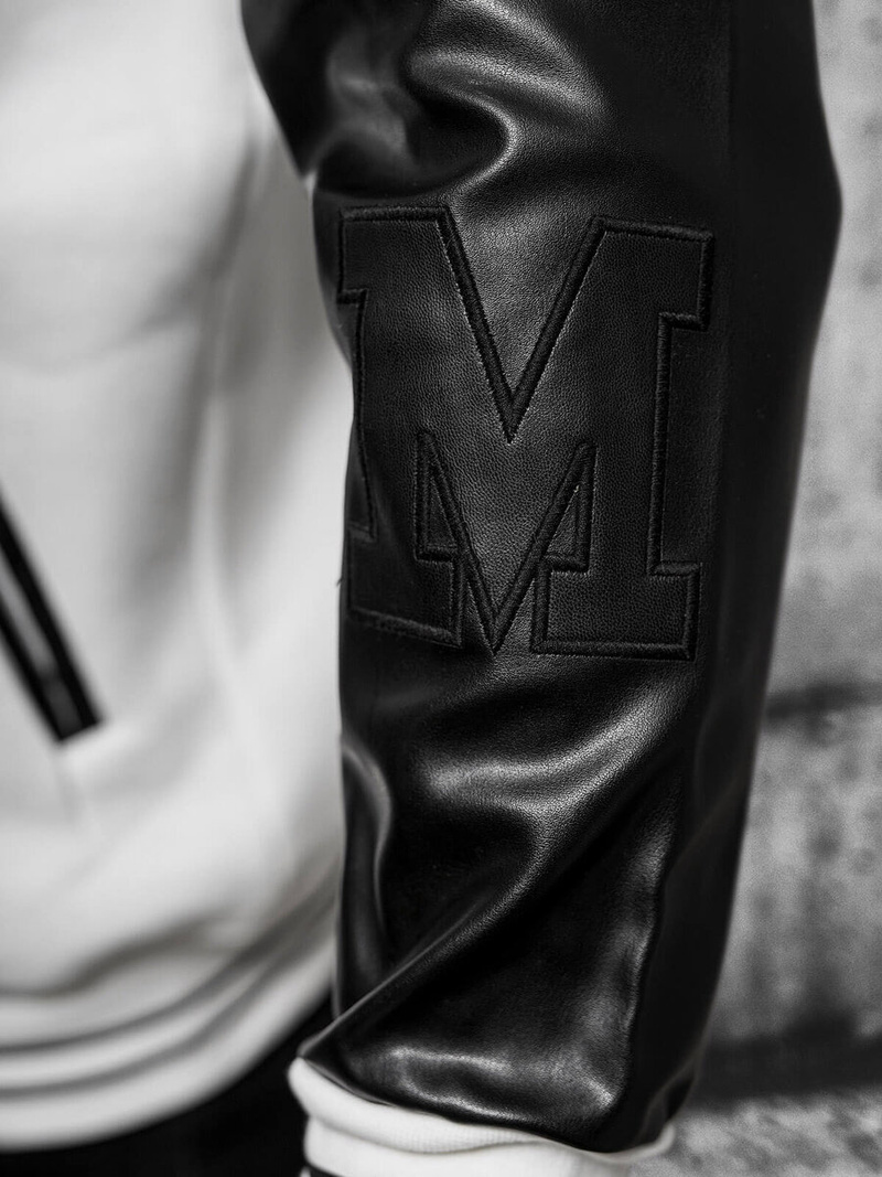 Bluza męska rozpinana biała OZONEE O/TB9114