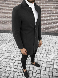 Płaszcz męski czarny OZONEE O/5628