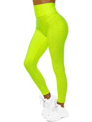 Legginsy damskie żółto-neonowe OZONEE JS/YW88024/26