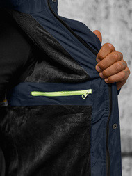 Kurtka zimowa męska pikowana granatowa OZONEE JS/5M3137/215