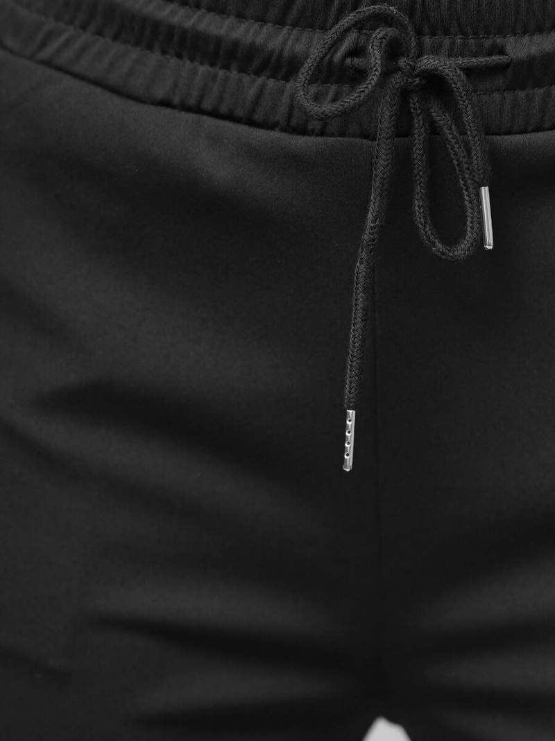 Spodnie damskie z szeroką nogawką czarne OZONEE O/HGM6616