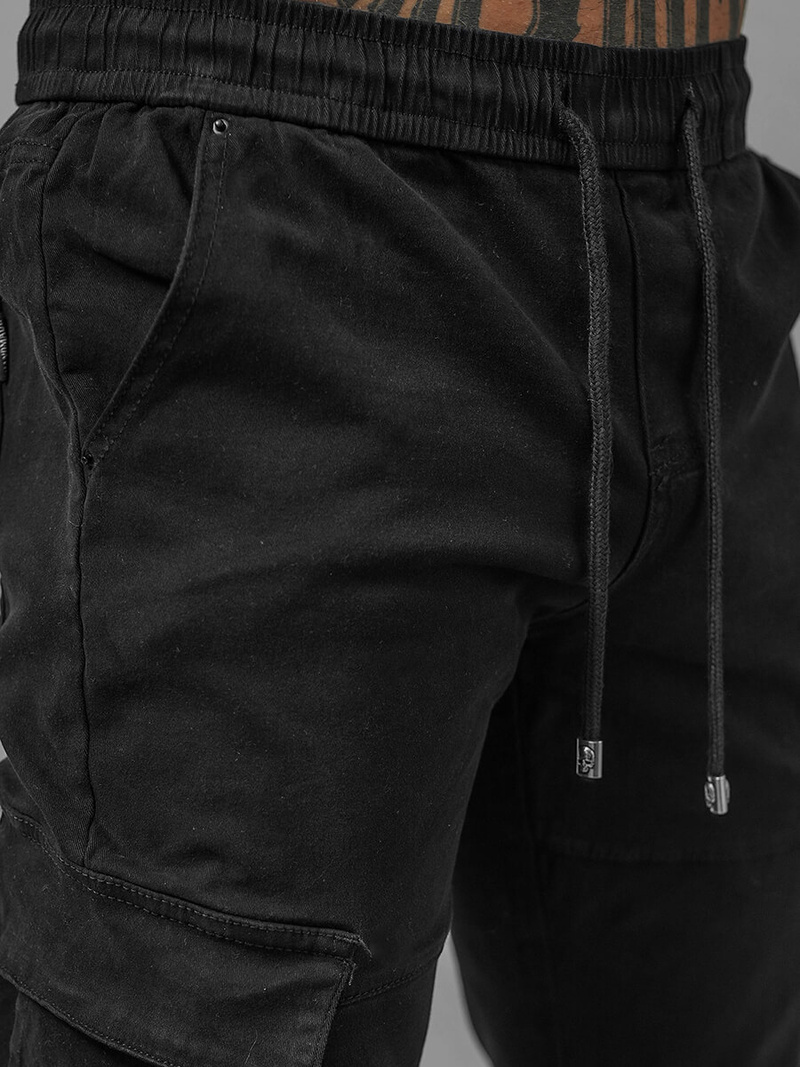 Spodnie męskie joggery czarne OZONEE NB/MP0105N