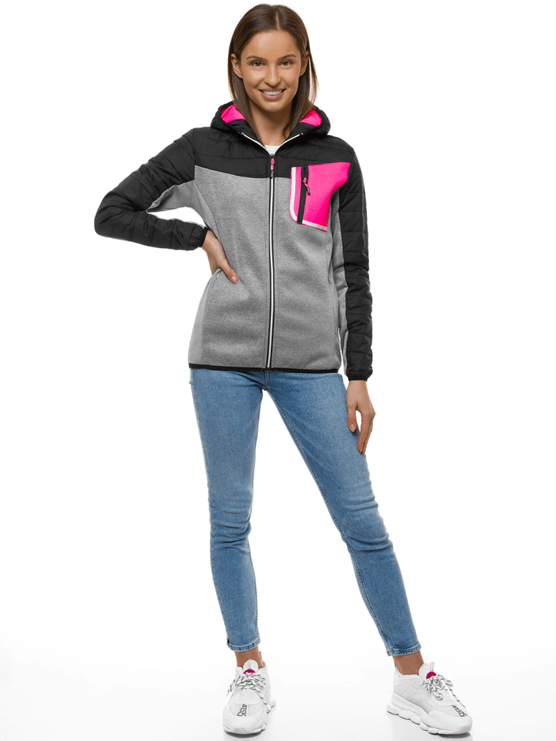 Куртка жіноча Чорно-Сiра OZONEE JS/KSW4006
