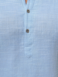 Koszula męska z krótkim rękawem niebieska OZONEE O/V47