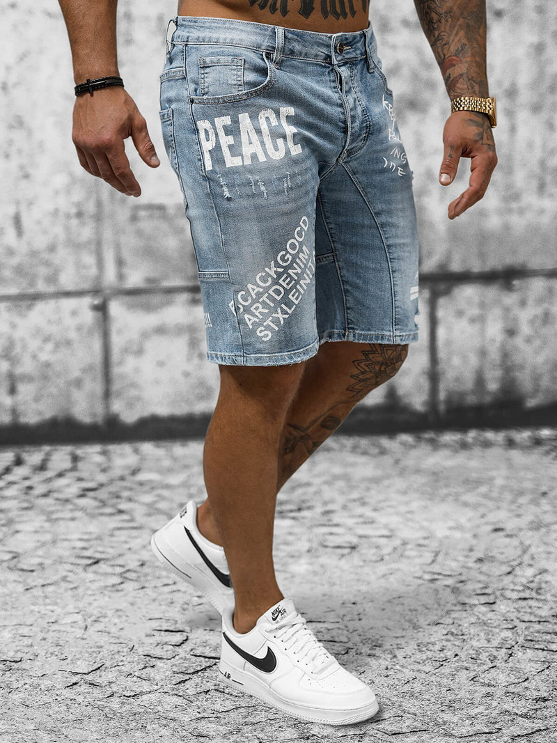 Шорти джинові чоловічі cинi OZONEE NB/MP0259BC