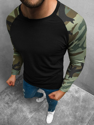 Longsleeve męski czarny-moro OZONEE O/1218 