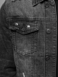 Чоловіча джинсова куртка Чорна OZONEE NB/MJ515N