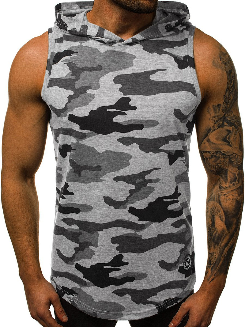 Майка чоловіча Сiро-Камуфляжна OZONEE O/2537