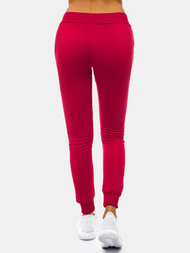 Spodnie dresowe damskie bordowe OZONEE JS/CK01