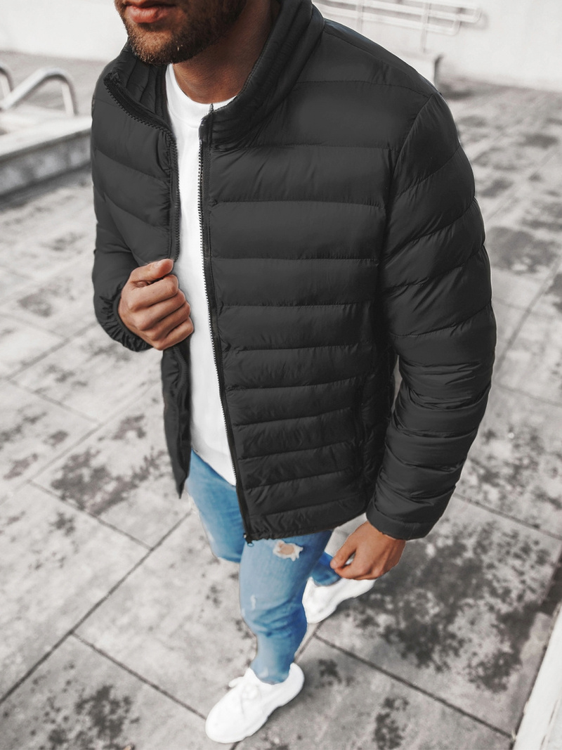 Kurtka męska przejściowa czarna OZONEE JB/JP1111Z