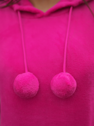 Bluza damska z kapturem różowa OZONEE JS/HH033/51Z