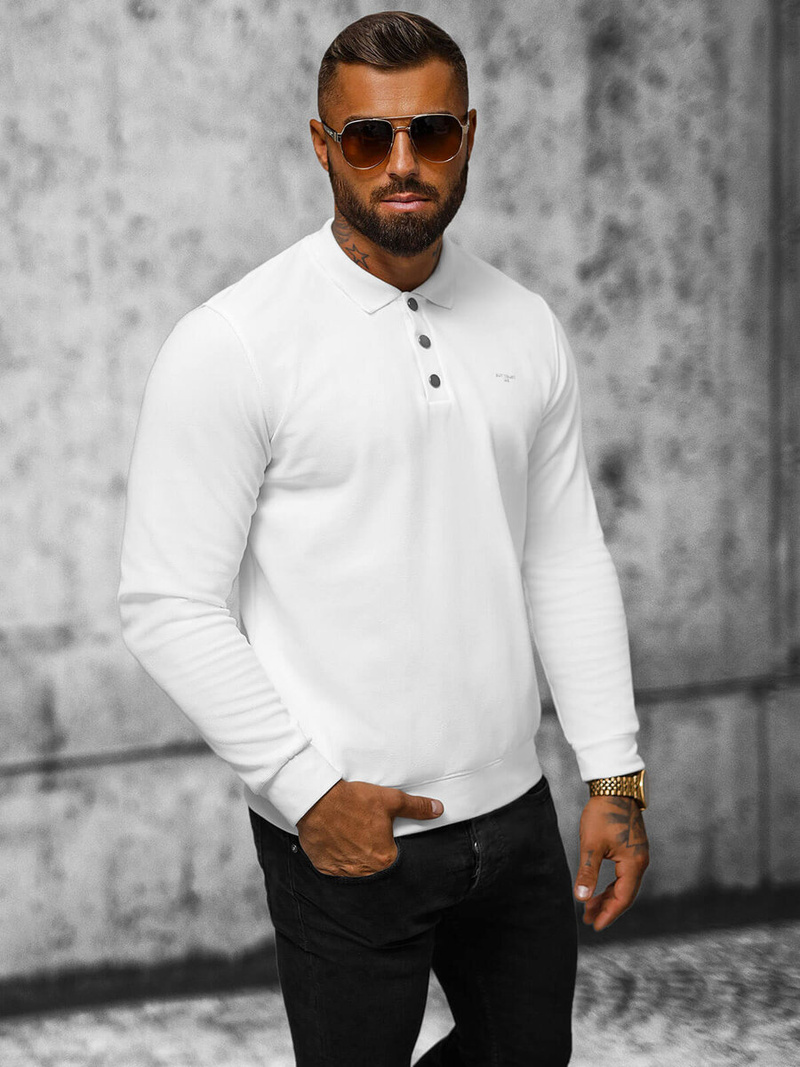 Толстовка чоловіча біла OZONEE O/TB2203