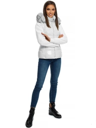 Стьобаний жіночий жилет біла OZONEE O/DK027/10