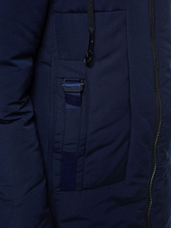 Kurtka zimowa damska parka z kapturem granatowa OZONEE O/TY033/2/21