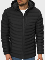 Kurtka zimowa męska pikowana czarna OZONEE JS/M13057/392