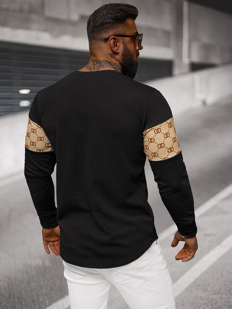 Bluza męska czarna OZONEE O/B7461