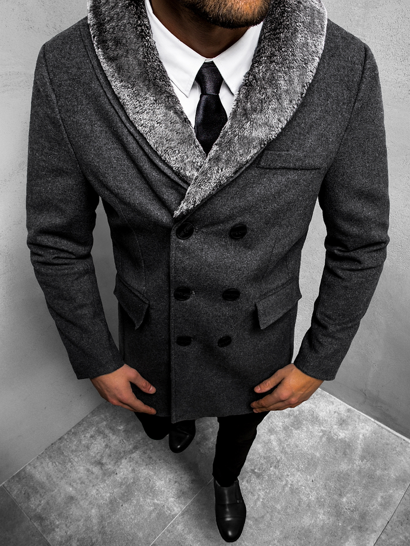 Пальто чоловіче Графітовий OZONEE O/5626