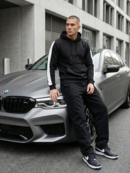 Bluza z kapturem męska czarna OZONEE JS/3B579