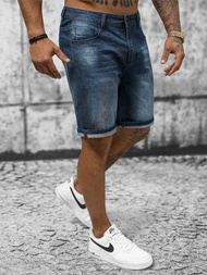 Spodenki męskie jeansowe ciemno-niebieskie OZONEE NB/MP0264BS