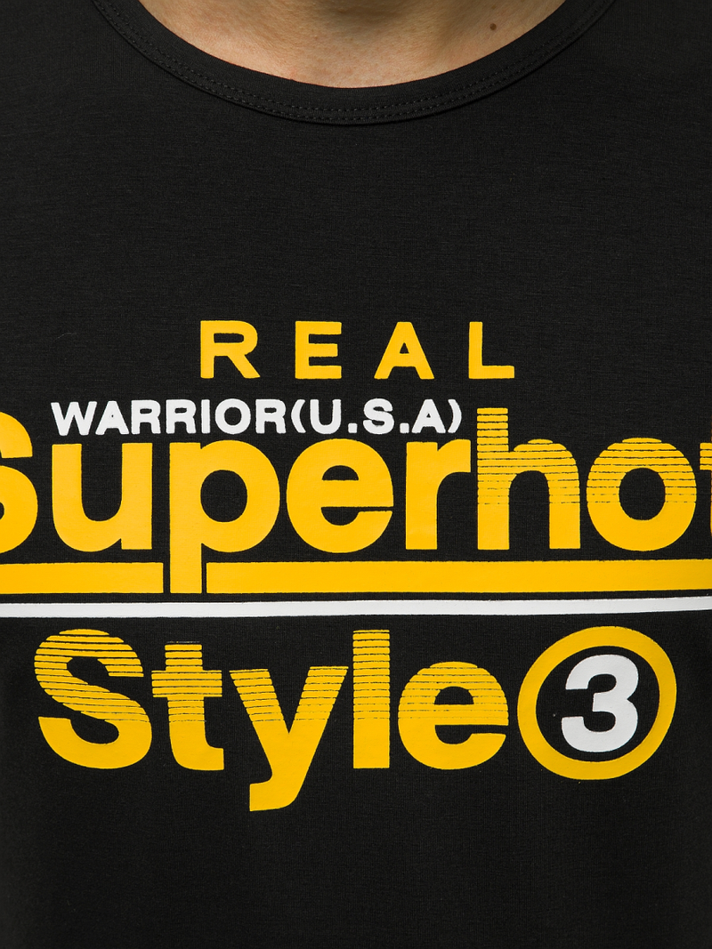 Футболка чоловіча Чорна OZONEE JS/SS10903Z