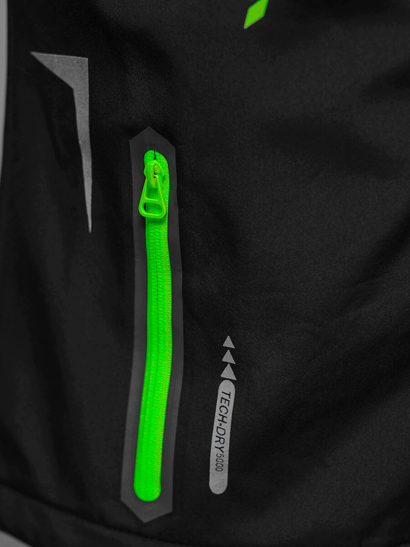 Куртка softshell чоловіча Чорно-Зелена OZONEE JS/HH025/1Z