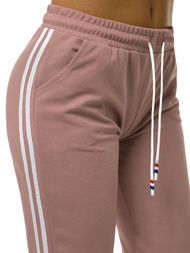 Spodnie dresowe damskie jasno-różowe OZONEE JS/1020/A16