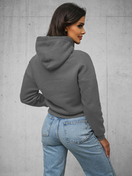 Bluza z kapturem damska grafitowa OZONEE O/12102