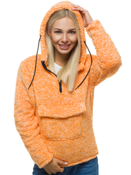 Bluza z kapturem damska pomarańczowa OZONEE JS/HH008/48