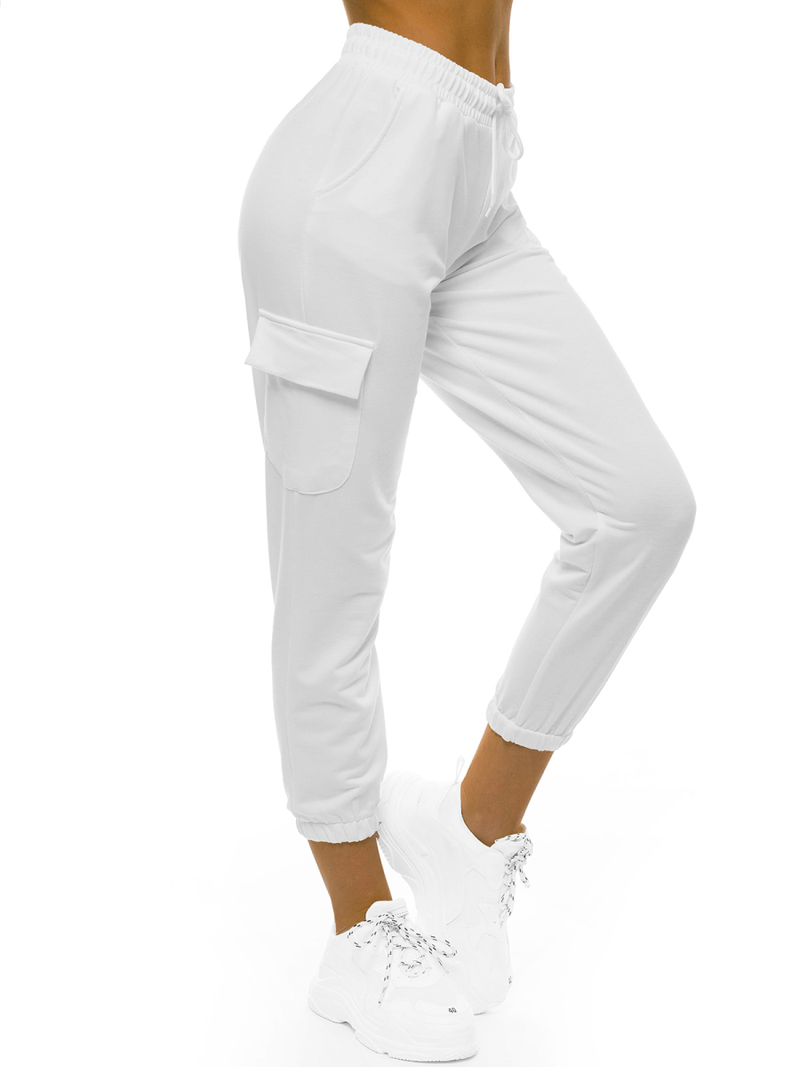 Spodnie dresowe damskie ecru OZONEE O/MB2001/21