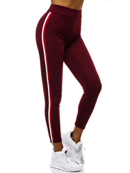 Legginsy damskie bordowe OZONEE JS/1036/A6