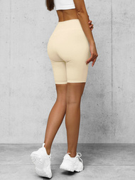 Legginsy krótkie damskie kolarki ecru OZONEE O/K5-J