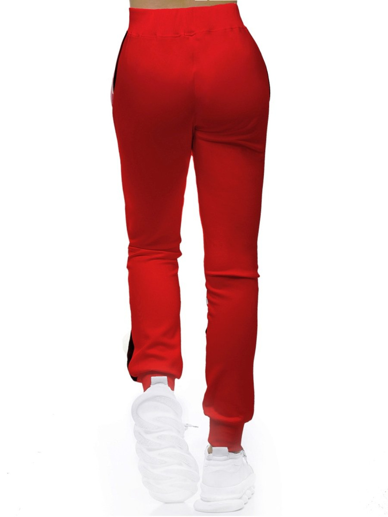 Spodnie dresowe damskie czerwone OZONEE JS/JK88115/18