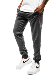 Spodnie dresowe męskie ciemno-szare js/xw032s