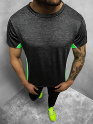 T-Shirt męski czarny OZONEE JS/HM072/1