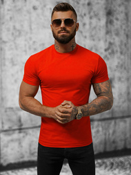 T-shirt męski slim fit czerwony OZONEE NB/MT3001