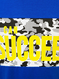 T-Shirt męski z nadrukiem niebieski OZONEE JS/KS2318Z