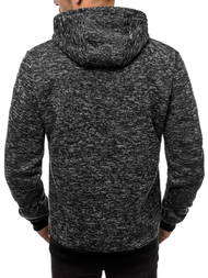 Bluza z kapturem męska czarna OZONEE JS/KS1907Z