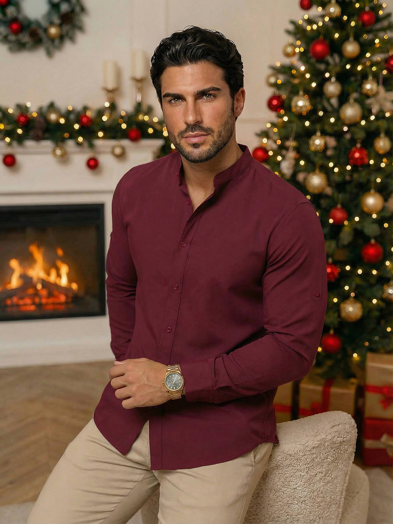 Cорочка чоловіча Бордова OZONEE O/V57Z