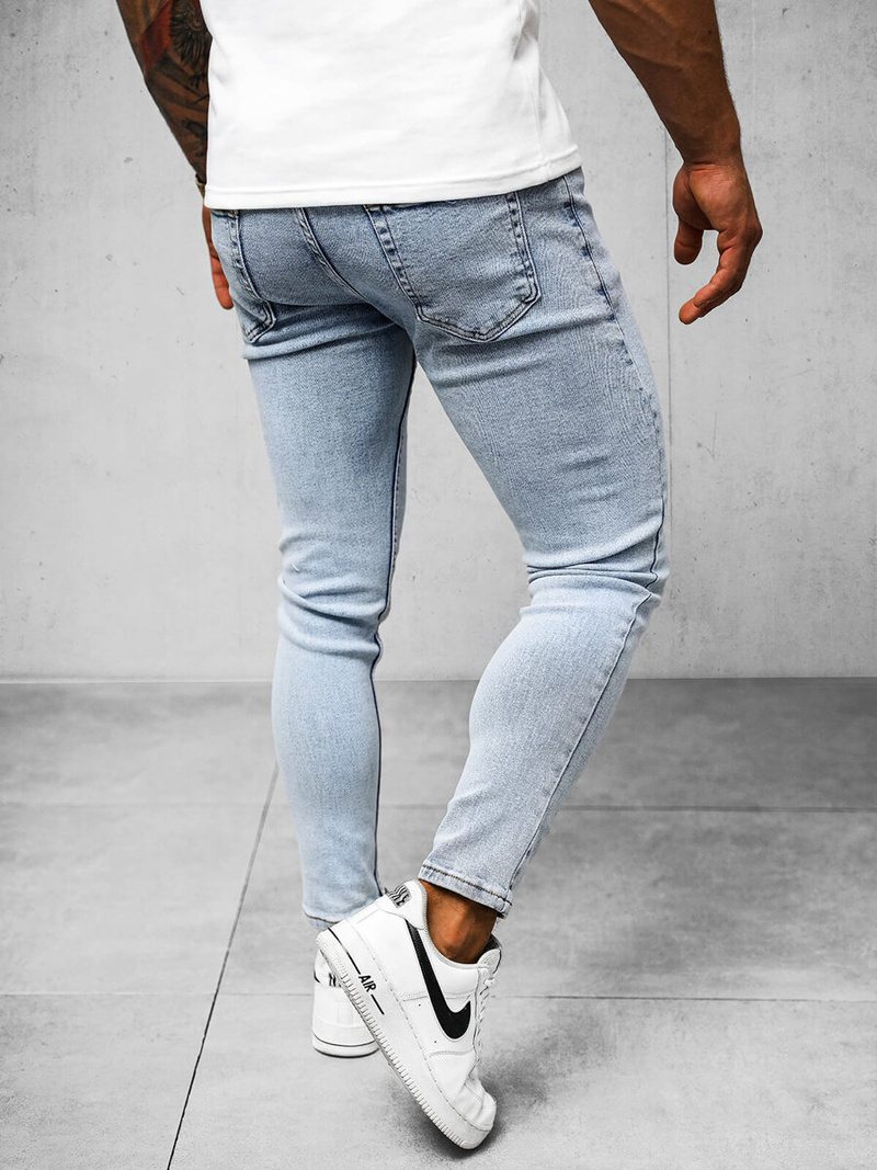 Spodnie jeansowe męskie niebieskie OZONEE O/2339/1