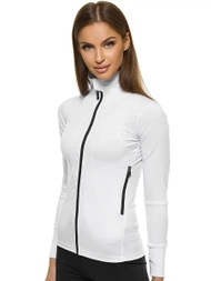 Bluza damska rozpinana biała OZONEE JS/HD150/45